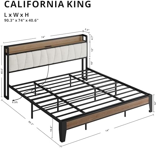 LIKIMIO California King Bed Frame - Image 2