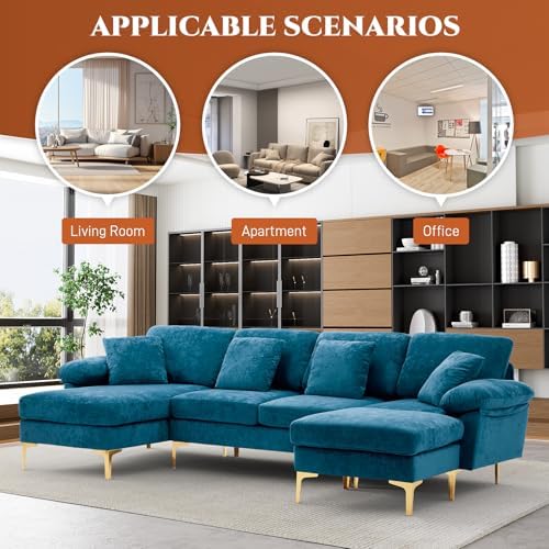 OUYESSIR 114" U-Shaped Modular Sectional Sofa - Image 5