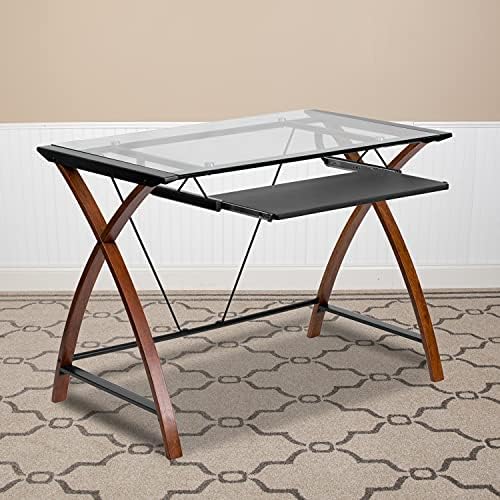 Flash Furniture Jude Tempered Glass Computer Desk - Image 2
