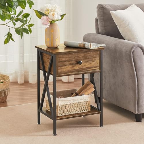 VECELO Bedside Table Set of 2 - Image 2