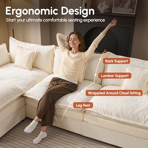 108" Oversize Modular Sectional Couch U Shaped - Image 3