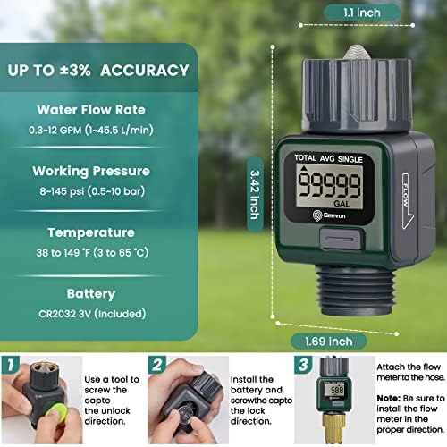 Geevon Garden Hose Water Flow Meter - Image 4