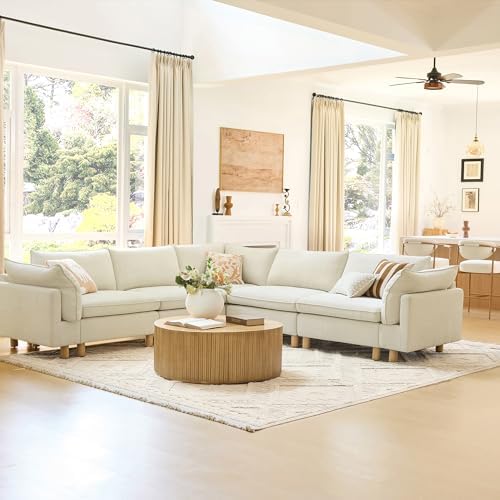 CHITA 118" Large Sectional Sofa, Modular Cloud Couch, 5 Seater - Image 3