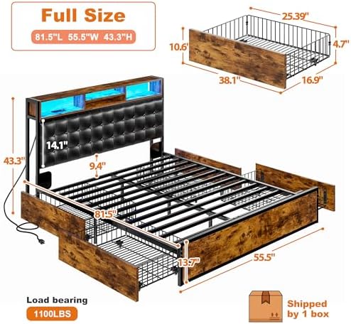 EnHomee Full Size Bed Frame - Image 2