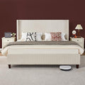 VanAcc King Size Corduroy Upholstered Bed Frame by VANACC