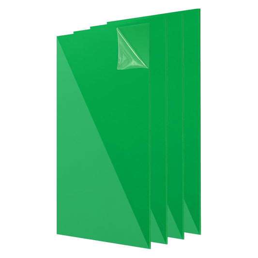 uxcell 4Pcs Acrylic Sheets 12x8 Inch Acrylic Panel 1/8 Inch-3mm Plastic Board for Picture Frames Sign Holders DIY Display Projects Craft, Clear Green