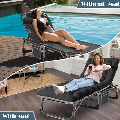 MOPHOTO 5-Position Folding Chaise Lounge Chair - Image 5