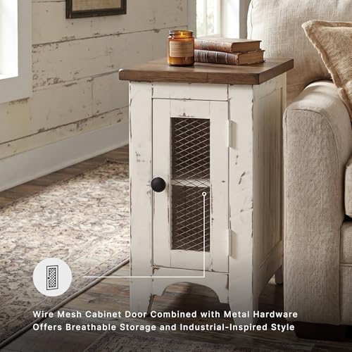 Signature Design by Ashley Wystfield Chairside End Table, Vintage White - Image 5