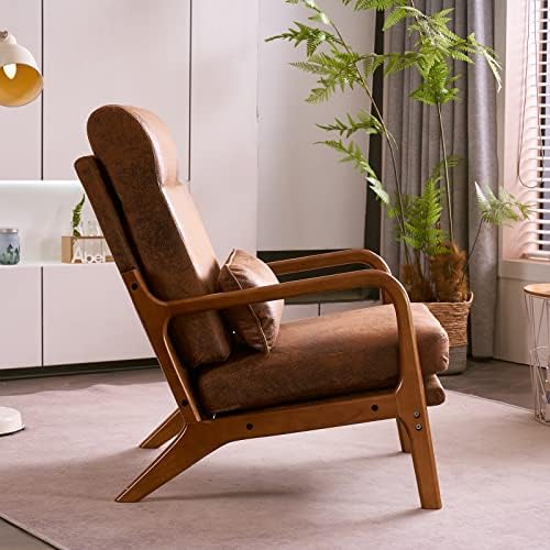 Karl home Accent Chair High Back Mid-Century Modern - Image 4