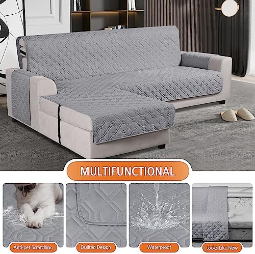 VANSOFY Upgraded Sectional Couch Covers 100% Waterproof L Shaped Sofa Slipcover - Image 4
