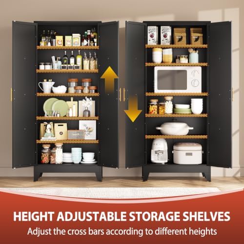 PAOFIN 75" H Tall Kitchen Storage Cabinet - Image 5
