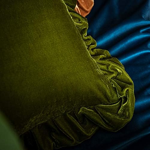 Glory Season Velvet Throw Pillow Cover Soft Decorative Luxurious Solid Square - Image 5