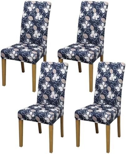 Dining Chair Covers, Stretch Seat Covers, Washable Furniture Protector by BIETYONE