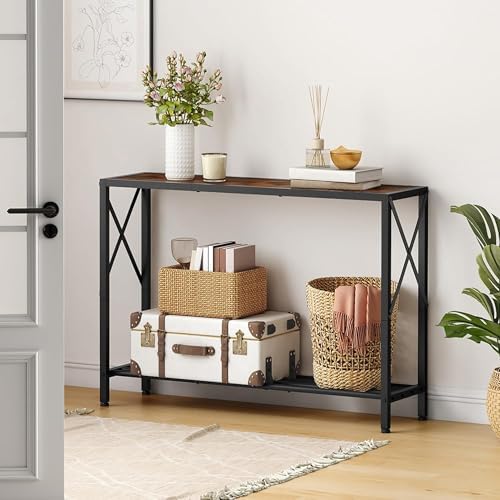 Tajsoon Console Table 41.8", 2 Tier Industrial Entryway Table - Image 7