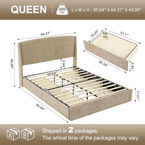 VELOCAVA Queen Storage Bed Frame - Image 2