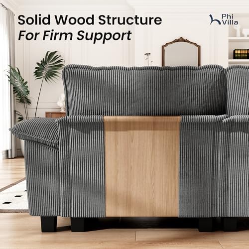 PHI VILLA Modular Loveseat Couch & 3-Seat Sectional Couch Set - Image 4