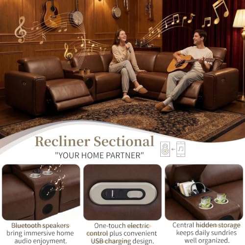 Power Reclining Sectional Sofa Set - Image 4