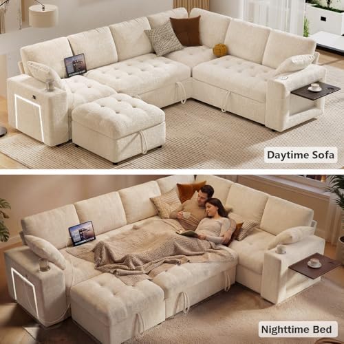 Vipbear 111" Modular Sectional Sleeper Sofa - Image 4