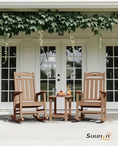 Outdoor Rocking Chairs Set of 4, Oversized Rocking Chair, All Weather - Image 2