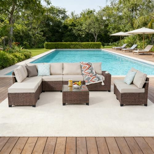 2 Piece Rattan Sofa Set Outdoor - Image 6