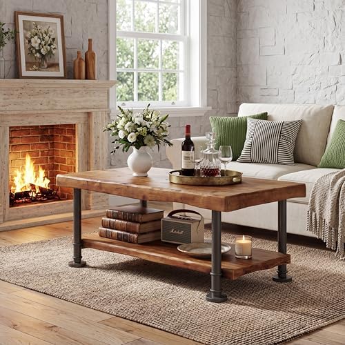 47.2" Rustic Solid Wood Coffee Table by TribewoodbyTribesigns