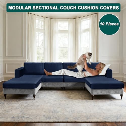 10 Pieces Sofa Cushion Covers for U-Shaped Modular Sectional Couch - Image 3
