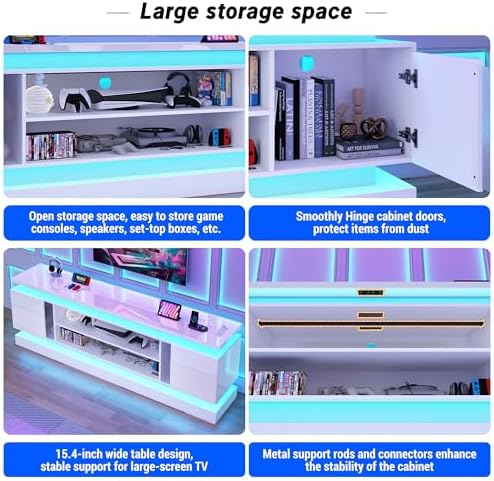chartustriable 81IN LED TV Stands w/Power Outlet - Image 6