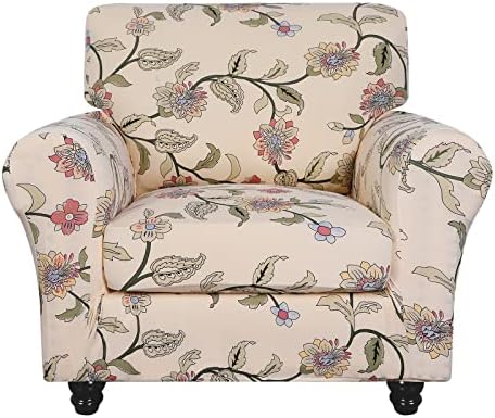 SearchI Stretch Sofa Cover Printed Couch Covers, Floral Pattern 2 Piece by SearchI