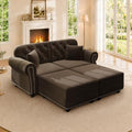 63" Velvet Chesterfield Loveseat Sofa by SmartEdge