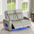Watson & Whitely Genuine Leather Power Reclining Loveseat by WatsonWhitely