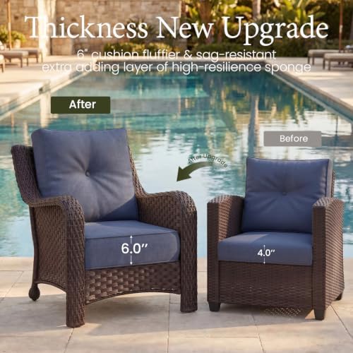 LayinSun 3 Piece Wicker Outdoor Furniture Set - Image 3