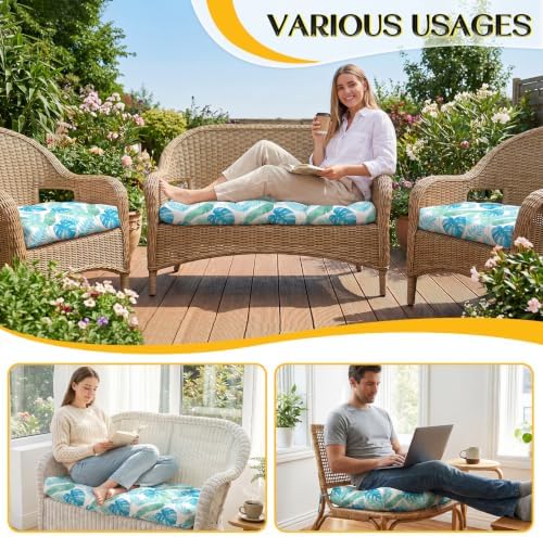 1 MIDDLE ONE Wicker Chair Cushions 3 Pieces Set - Image 6