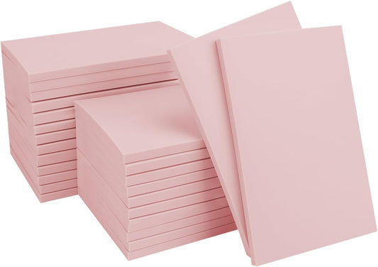 25 Pcs 4"x6" Rubber Linoleum Stamp Carving Blocks for Printmaking, Linocut Artists, Crafts - Light Pink by KUKLIPJIM