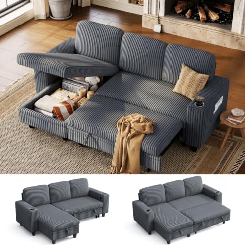 LINSY HOME Sectional Sleeper Sofa Couch by LINSYHOME