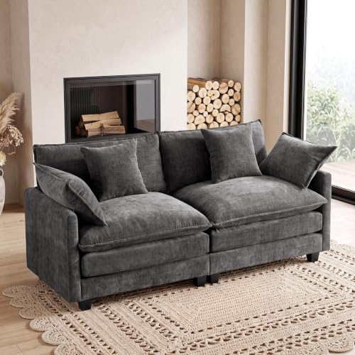 77" Cloud Chenille Loveseat Sofa Couch by MUDANT
