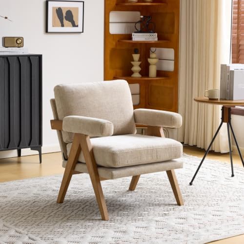 VINGLI Mid-Century Solid Wood Accent Chair by VINGLI
