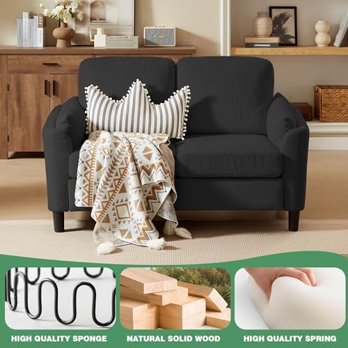 4-Piece Corduroy Sofa Set-L-Shaped Sectional - Image 6