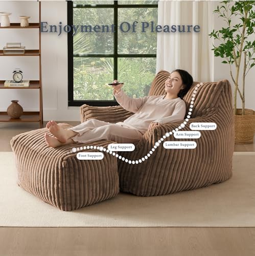Gericco Oversized Bean Bag Chaise Lounge Chair - Image 3