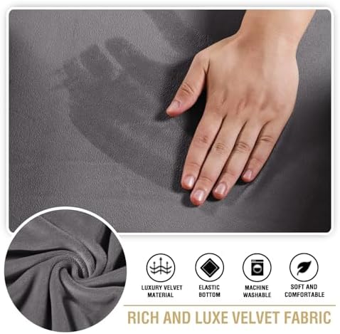 H.VERSAILTEX Stretch Velvet T Cushion Chair Covers - Image 5