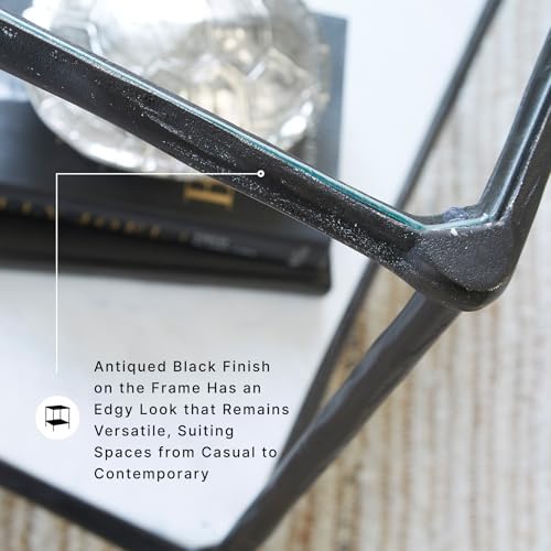 Signature Design by Ashley Modern Glass and Marble End Table - Image 4