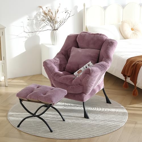 Lazy Chair with Ottoman, Comfy Reading Chair - Image 4