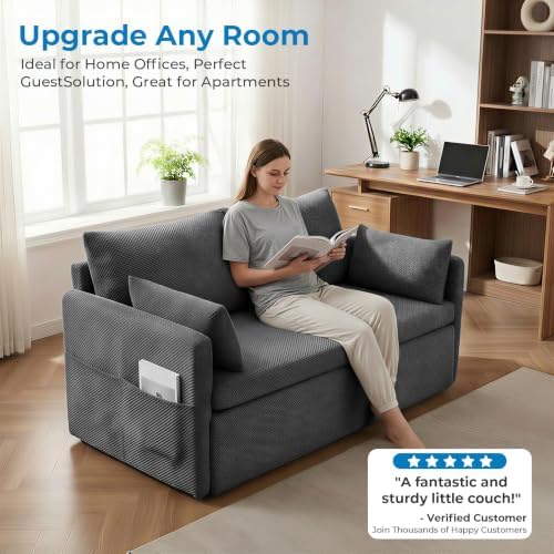 Mjkone 66.5" Width Sofa Bed Sleeper Queen Size - Image 4