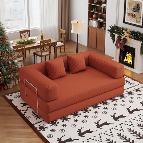 59.0 Inch Convertible Sofa Bed, 4-in-1Futon Sofas Bed Pull Out Sleeper Couch by BSHOMGI