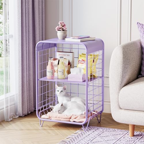 APEXCHASER Cute Kids Nightstand, 3 Tier Metal Side Table - Image 5