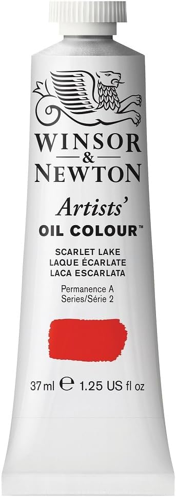 Winsor & Newton Artists' Oil Color, 37ml (1.25 oz) Tube, Scarlet Lake
