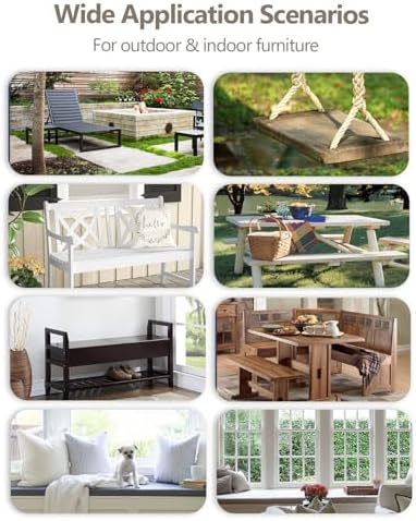 32x12x2 Outdoor Bench Cushion, Strengthen Waterproof Seat Cushions, - Image 7