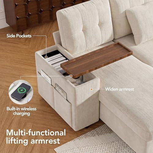 Vipbear 112" Modular Sectional Sleeper Sofa - Image 6
