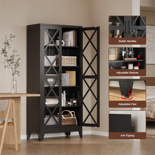 COFaR Metal Kitchen Cabinet, Pantry Storage Cabinets - Image 5