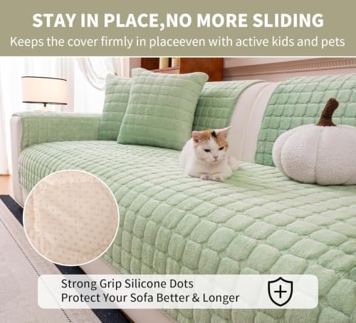 Sectional Velvet Couch Covers for 2 Seats - Image 4
