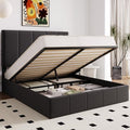 Allewie Queen Size Velvet Lift Up Hydrualic Storage Bed Frame by Allewie